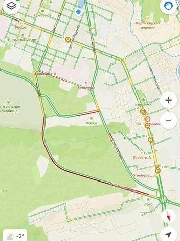 Пробка на карте | Источник: 2gis.ru