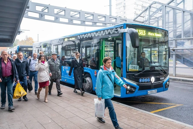 Большой автобус ЛиАЗ CITYMAX 12, который сейчас тестируют для будущих перевозок жителей Подмосковья в Москву | Источник: На маршруте | АСАУЛ Николай / T.me