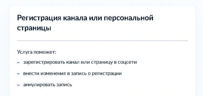 Горелкин: штрафы за репосты каналов, не зарегистрированных в РКН, могут разработать осенью | Источник: Скриншот с сайта gosuslugi.ru
