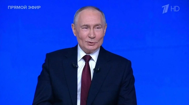 Путин ответил на первые вопросы журналистов | Источник: 1 канал / Rutube