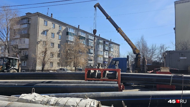 Кран работает | Источник: Дарья Никитченко / 45.RU