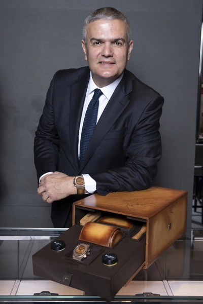 Рикардо Гвадалупе (генеральный директор Hublot) в часах Hublot Classic Fusion Chronograph Berluti