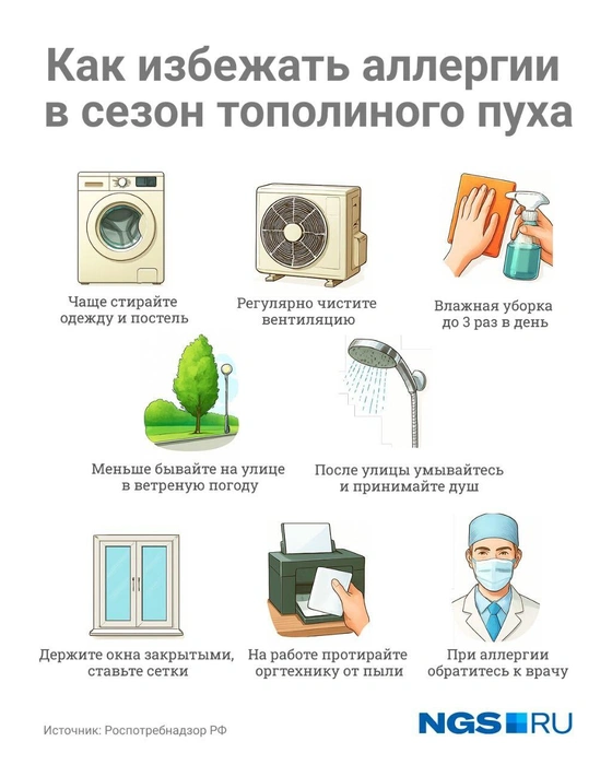 В сухую, жаркую и ветреную погоду уровень пуха в воздухе повышен | Источник: Юрий Орлов / Городские медиа