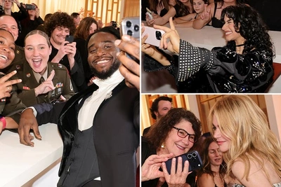 Селфи звезд на красной дорожке Оскара 2026