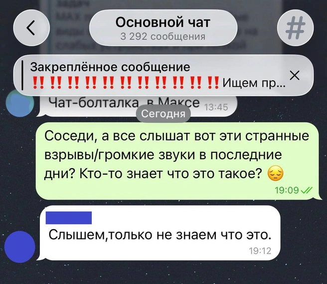 В домовом чате подтвердили опасения красноярки | Источник: читатель NGS24.RU