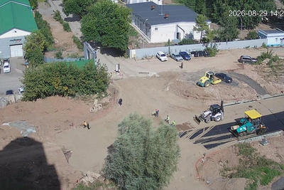 На Рабкоров уложили первый слой асфальта