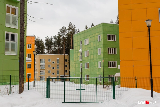 Одно из узнаваемых мест Студгородка — новые общежития-кубики Пермского политеха | Источник: Тимофей Калмаков