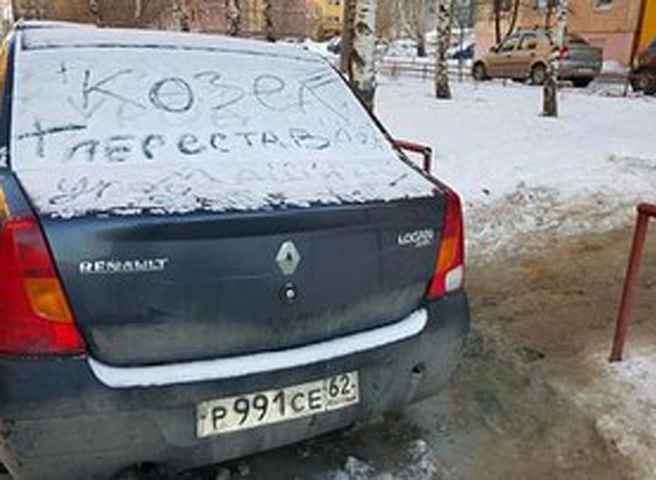 Жители Дашково-Песочни сурово наказали автохама | ya62.ru