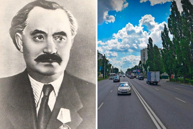Георгий Димитров и улица в Воронеже, названная его именем | Источник: Сайт «Исторический багаж» / историческийбагаж.рф; Яндекс Карты / yandex.ru/maps