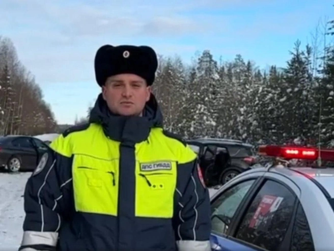 Кадр из видеозаписи, сделанной полицией на месте дорожно-транспортного происшествия.