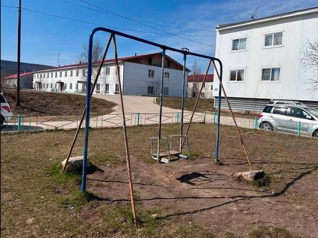 Девочка упала с металлических качелей и получила удар по голове | Источник: СК по РС (Я) / T.me