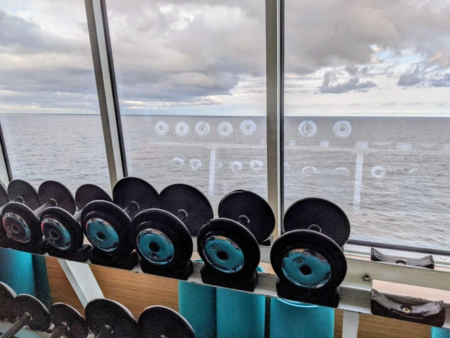 Спортзал на корабле с шикарным видом | Источник: читатели / SOCHI1.RU