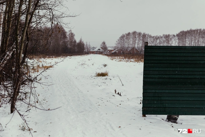 По этому тротуару можно дойти до коттеджей | Источник: Ирина Шарова / 72.RU