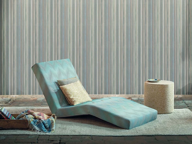 Обои Striped Sunset, коллекция Missoni Home Wallcoverings 04, Missoni Home. | Источник: manders.ru