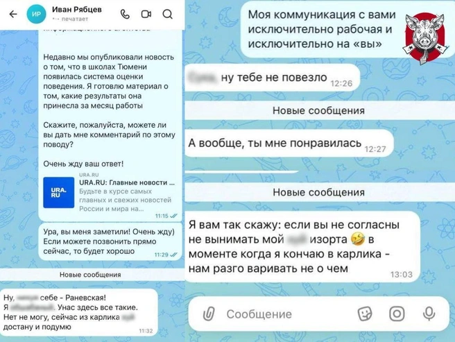 Переписка шла в мессенджере MAX | Источник: Темы Тюмени/ telegram.com