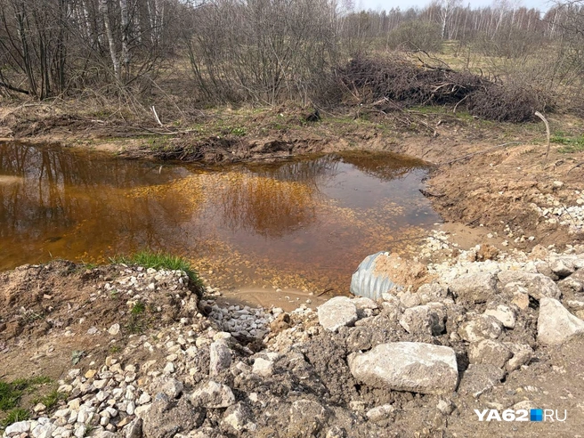 Та самая скандальная водопропускная труба, которых когда-то было две, по версии местных жителей | Источник: Дарья Ходосевич / YA62.RU
