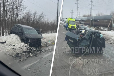Лобовое ДТП в Северодвинске: водители пострадали