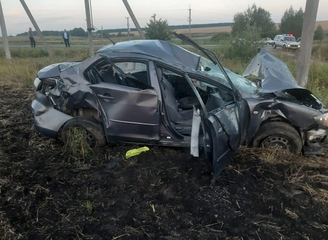 В Сапожковском районе Mazda улетела в кювет, погибли два человека | ya62.ru