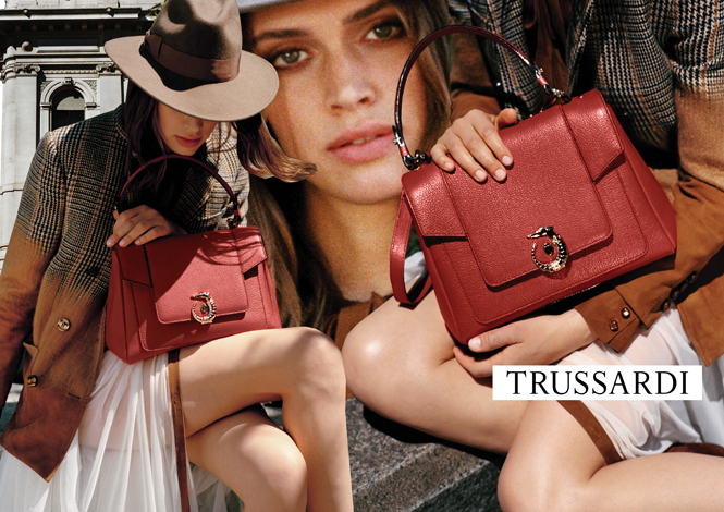 Модные коллажи в новой кампании Trussardi осень-зима 16/17