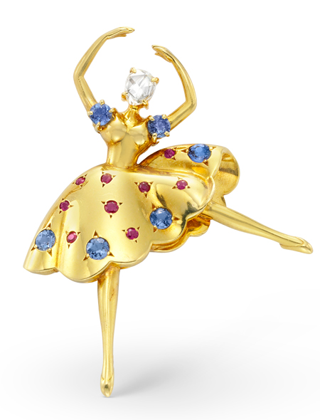 Брошь Ballerina, 1944 год, ювелир Tony Falcone