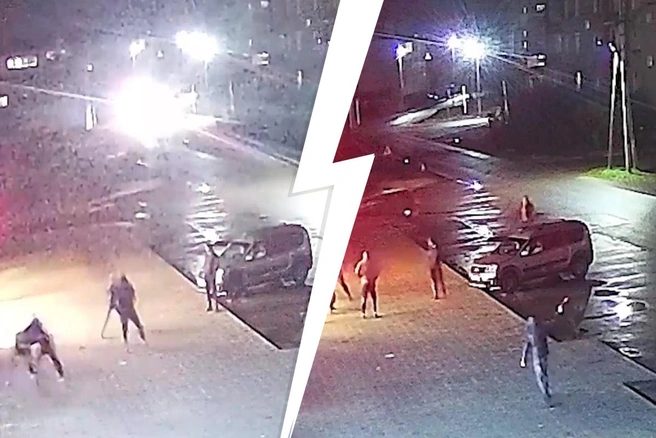 Во время массовой драки 25-летний парень достал пистолет | Источник: сервис видеонаблюдений «Город Онлайн», Яртелесервис Углич, Мышкин | Интернет КабельноеТВ / Vk.com