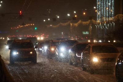 Пробки парализовали Новосибирск 11 декабря
