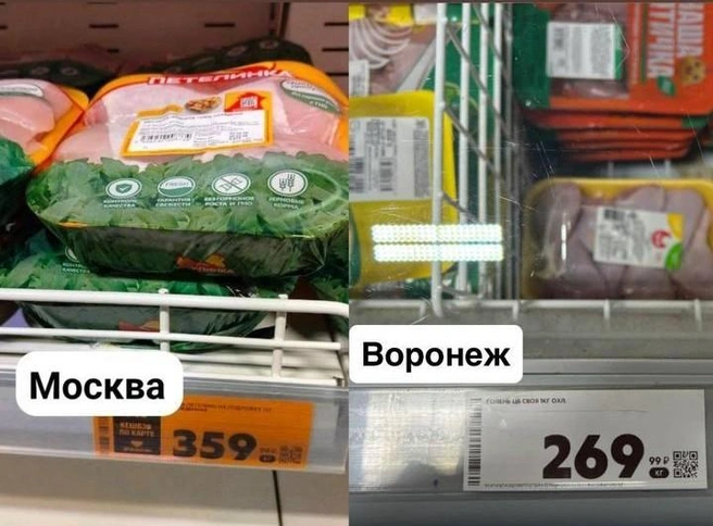 Килограмм куриных ножек в Воронеже сильно дешевле | Источник: Мария Мишукова / Voronezh1.ru