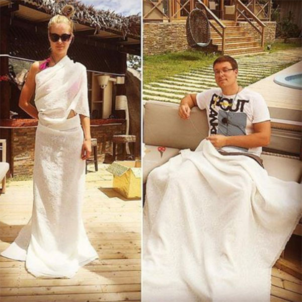 Андрей Чуев создает наряд для своей невесты