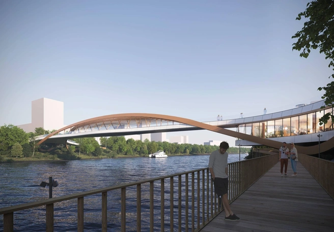 Этот вариант после презентации отправили на доработку, поэтому моста один в один, как тут, в реальности точно не появится | Источник: предоставлено «Брусникой»