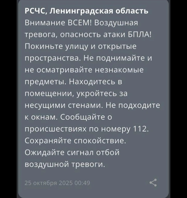 Опасность атаки БПЛА объявили сразу в Ленобласти и Петербурге | www.fontanka.ru