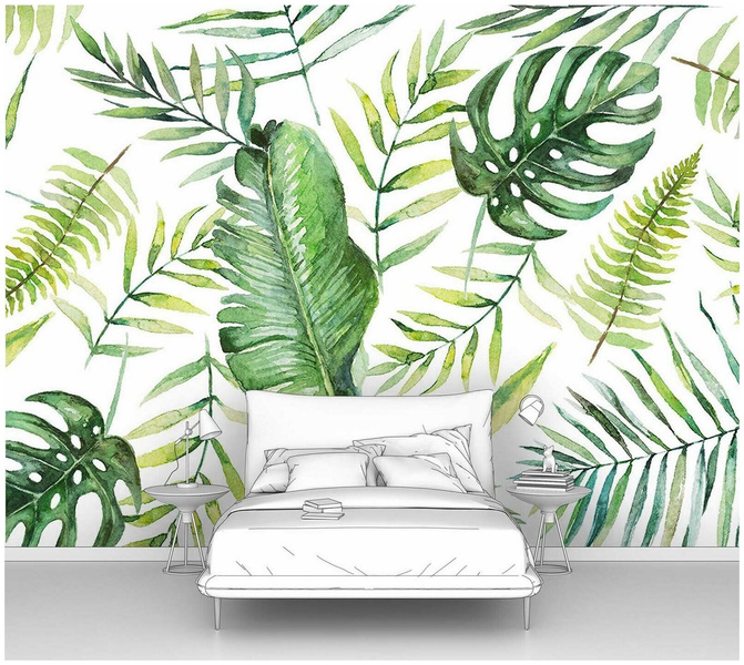 Фотообои флизелиновые «Разнообразные листья пальм», «Первое ателье»
