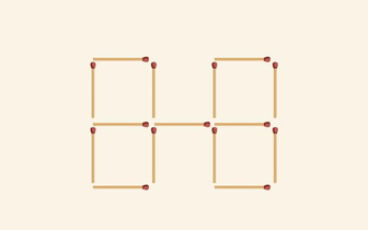 Задачка со спичками из прошлого: переместите 2 спички, чтобы получилось 6 квадратов