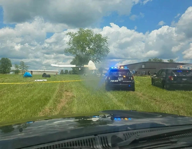 Самолет упал в поле | Источник: Tennessee Highway Patrol