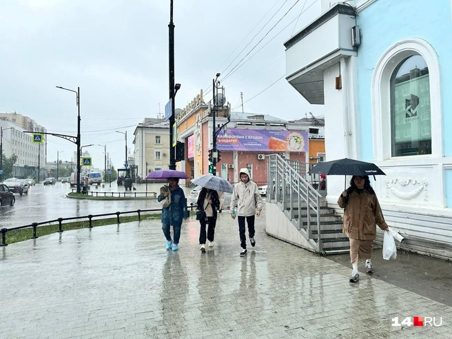 Кто без зонта&nbsp;— тот промок | Источник: Илья Константинов / 14.RU