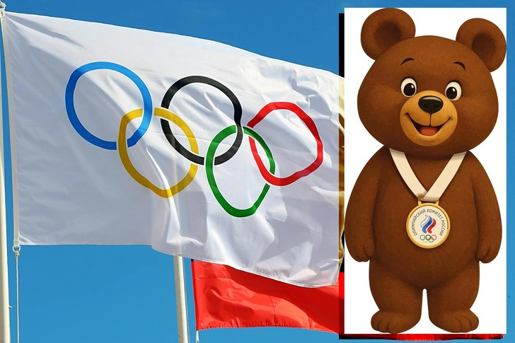 «Не синий, довольно атлетичный»: Россия вернула себе советского олимпийского мишку, но с одним отличием | Источник: Ververidis Vasilis/Shutterstock/Fotodom.ru; Открытый реестр Федеральной службы по интеллектуальной собственности РФ; коллаж Vokrugsveta.ru