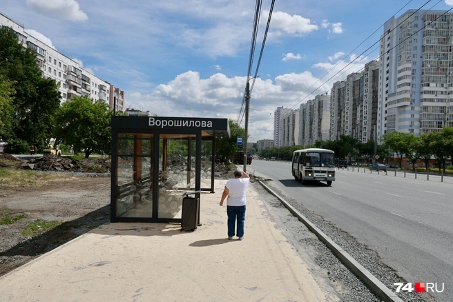 Остановку уже обновили, за ней планируется зеленая зона | Источник: Наталья Лапцевич