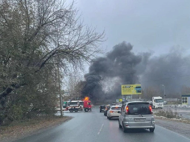 Пожар зафиксирован в Советском районе | Источник: читатель НГС
