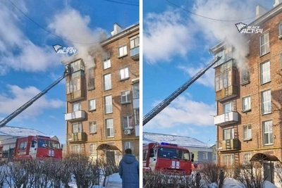 В Новосибирске при пожаре спасли женщину без сознания