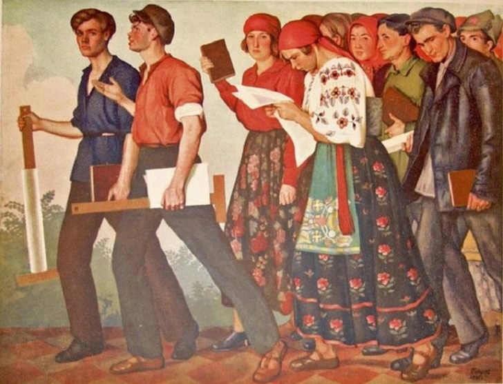 «Рабфаковцы». С.Прохоров, 1928 | Источник: vk.com