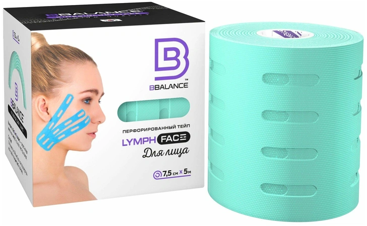 Перфорированный кинезио тейп для лица BB LYMPH Face 