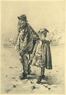 Шарманщик с девочкой, 1880 год.