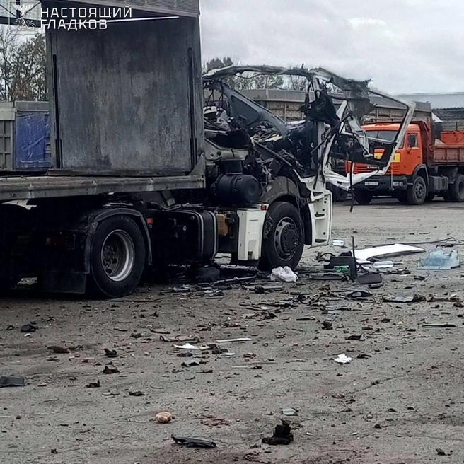 Последствия одной из атак по Белгородской области | Источник: Настоящий Гладков / Telegram
