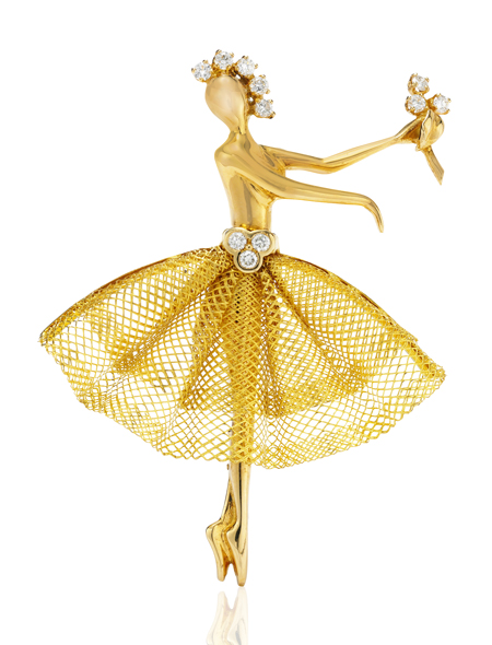 Брошь Dancer, 1993 год, ювелир Tony Falcone