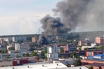 Пожар на складе автохимии в Московском районе Казани