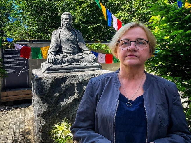 Елена Леонтьева отметила, что Марпа был мирянином и жил около 1000 лет назад | Источник: Сергей Уланов / NGS.RU