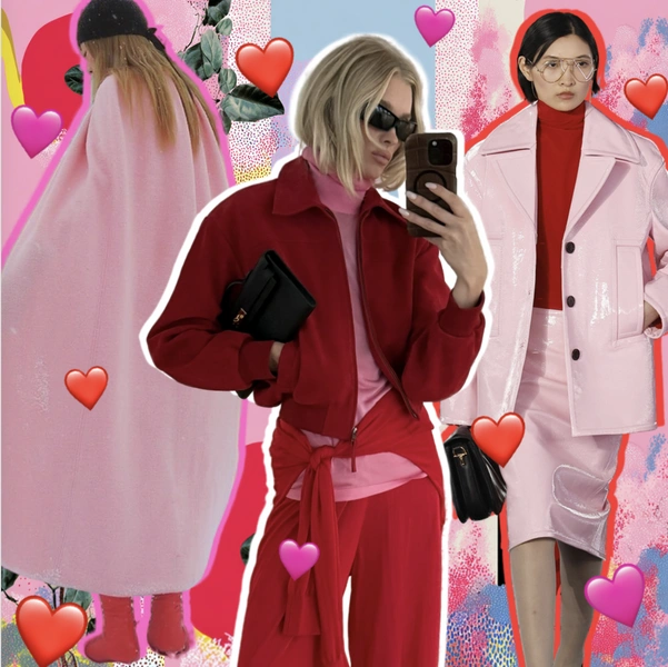 Как сочетать красное с розовым: правильно носим яркий и сложный тренд осени 2025 | Источник: theGirl