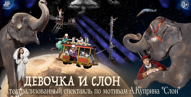 Главными героями постановки станут слоны, которые выступают на арене без дрессировщика | Источник: Шоу слонов заслуженного артиста России Андрея Дементьева-Корнилова