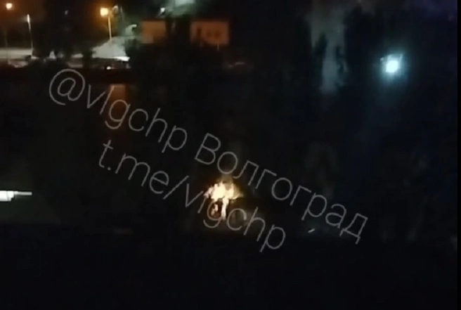 Таким пожар заметили жители Волжского | Источник: vlgchp / T.me