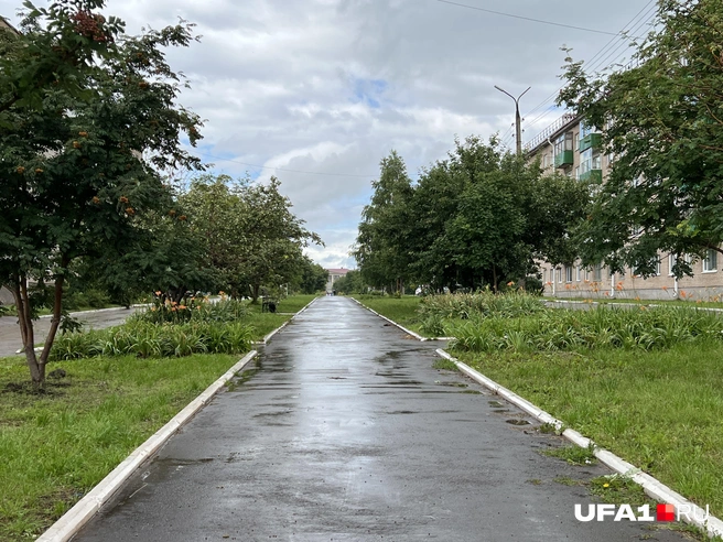 Бульвар Мира, ведущий к дому культуры | Источник: Андрей Бирюков / UFA1.RU