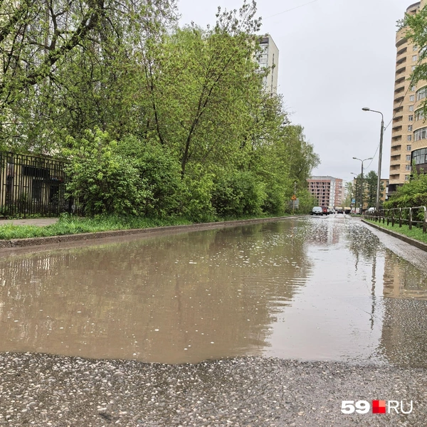 После сильного дождя вода стоит тут часами | Источник: Василина Любимова / 59.RU